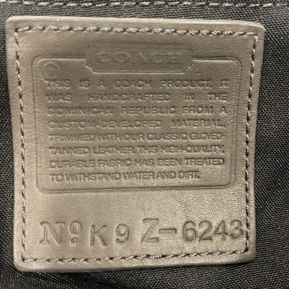 Coach Vintage Gray Nylon & Leather Backpack H9Z-6243 Waterproof - EUC - Picture 7 of 11